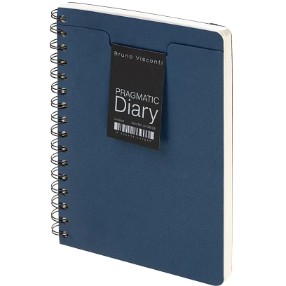 Ежедневник недатированный А5 PRAGMATIC на гребне, темно-синий 128л 3-748/03
