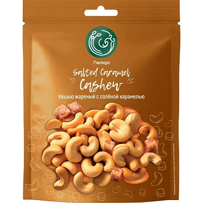 Кешью жареный Namqin со вкусом солёной карамели 100грх10шт/уп