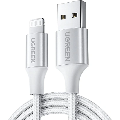 Кабель UGREEN для зарядки и передачи данных USB A 2.0 MFI, 1,5 м (60162)