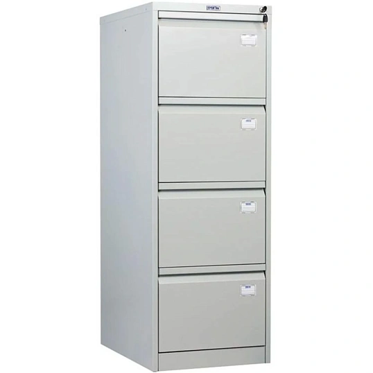 Картотека ПРАКТИК AFC 04 шкаф 4 секцион. А4/FC, ц.замок, 470х630х1320