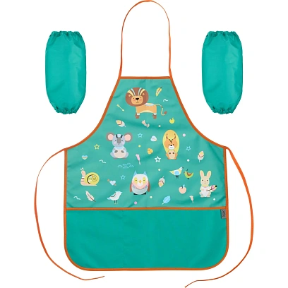 Фартук для труда Комус Класс Animals, ФН 41-20-2, карман, нарукавн,535x445