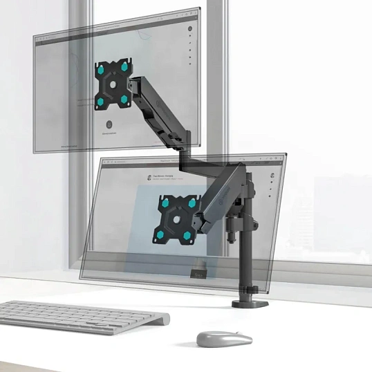 Кронштейн Onkron G140, TV 13-32, для 2-ух мон, настольный, чер