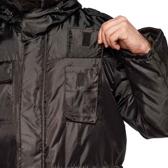 Костюм зимний Охранника с п/к черный (р.60-62) 182-188