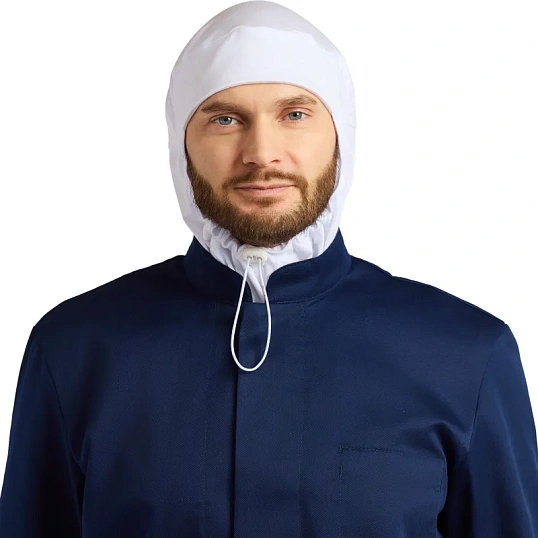 Балаклава трикотаж плотность 160г с вентиляцией р-р универсальный цв.белый