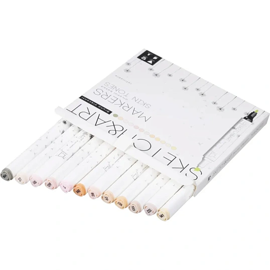 Набор маркеров ДВУС.СКЕТЧ-МАРКЕРЫSKETCH&ART. ПОРТРЕТ,12 ЦВЕТОВ,22-0076/04