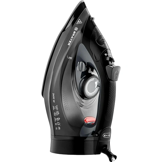 Утюг Brayer 4015BR,2400Вт,керам.140 г/мин,беспровод, 300 мл, черный