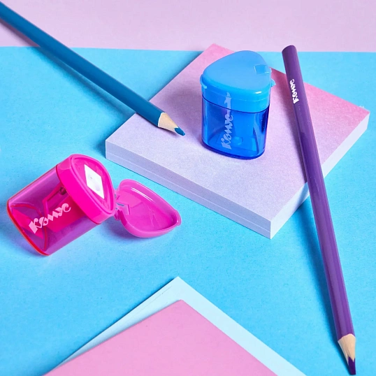 Точилка Комус Класс, 1 отверстие, с контейнером, в ассорт