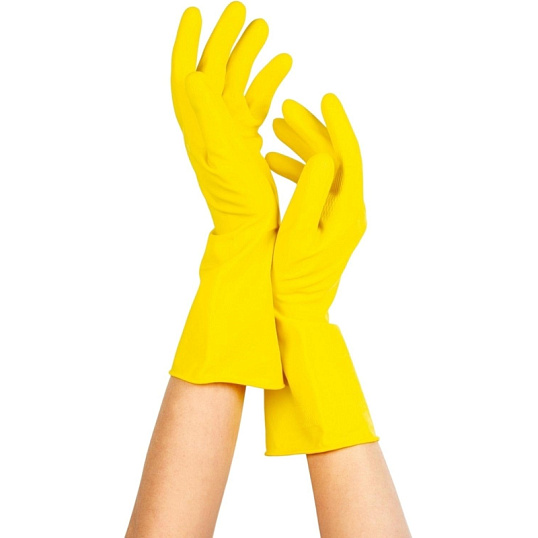 Перчатки резиновые PACLAN Professional латекс желтый 4073284 р.XL