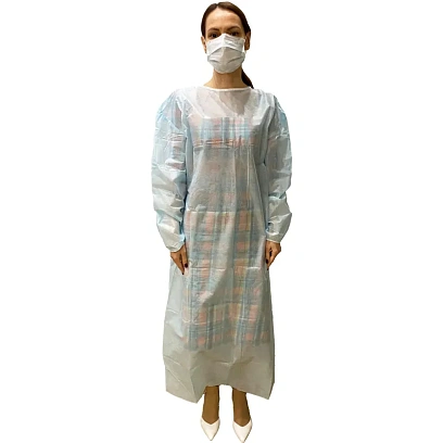Халат хирург. стер, рук.рез, дл.140 см, р.54-56, пл.25, смс, 1шт