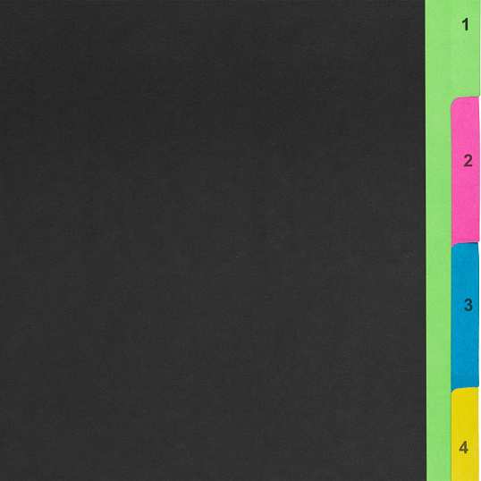 Разделитель листов с индексами Attache , А4,цифровой 1-5 , картон