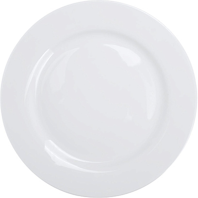 Тарелка Chan Wave Classic мелкая, фарфор, белый, D250мм, фк0131