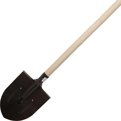 Лопата штыковая РусТрейд 140 см сталь 28x23см с черенком (cи-01520)