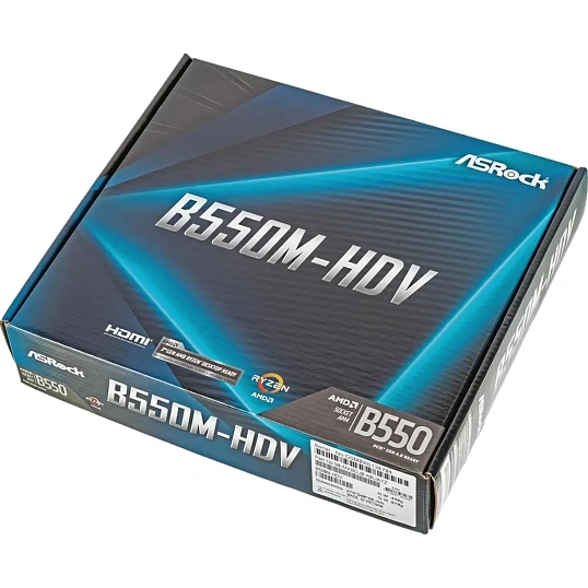 Материнская плата ASRock B550M-HDV, Socket AM4, AMD B550, 2xDDR4-3200, mATX