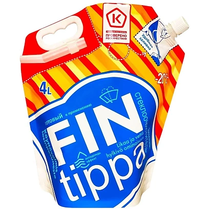 Жидкость незамерзающая марка 04,Fin tippa -20С,Nozzle,4л,Дой-пак