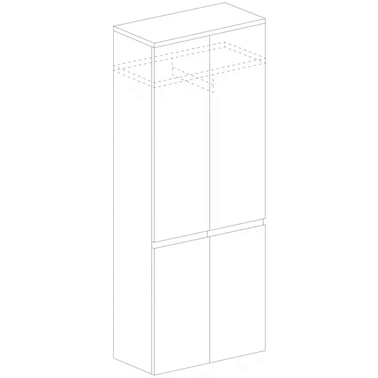 Гардероб ED_Vita узк. V-2.3, сосна карелия