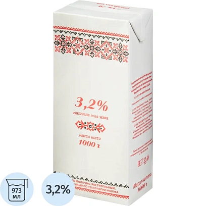 Напиток Славянские кружева молочно-растительный, СЛИМ, 3,2% 973 мл