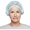 Шапочка Берет (модель Плиссе) голубая пл.18 25шт/уп  Гекса