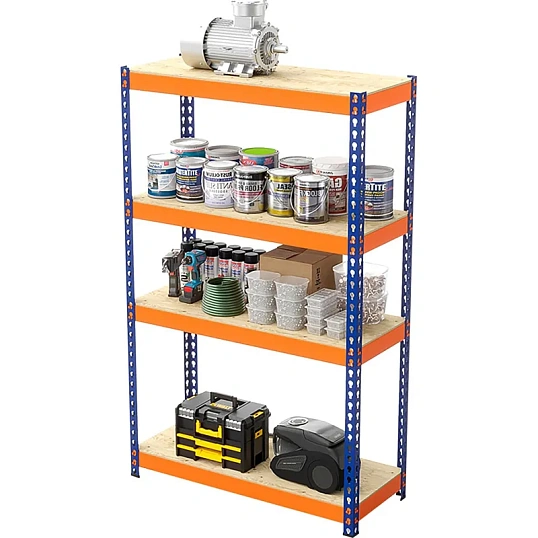 Стеллаж металлический ГТС_Профи 2000x1540x770 мм. 4 яруса, фанера