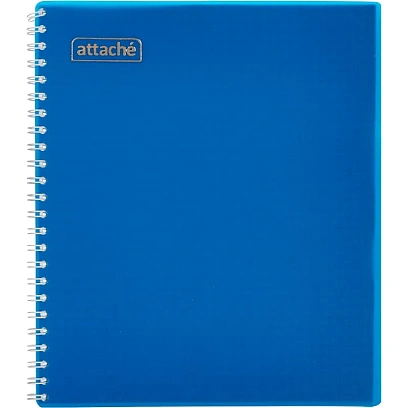 Тетрадь общая Attache 80л клетка А5,спираль, обложка Plastic