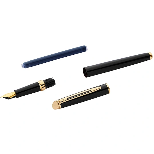 Ручка перьевая WATERMAN HEMISPHERE  S0920610 черн лак с позол,чернила син