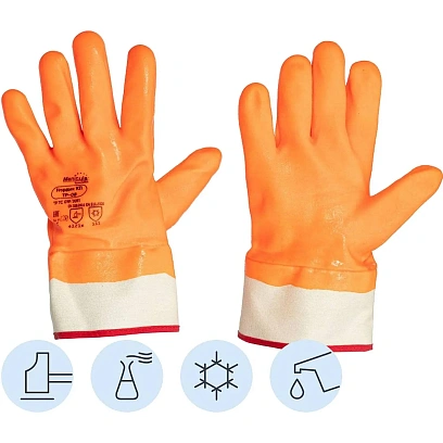 Перчатки защитные ManipulaНОРДИК КП джерси+пенополиурет+ПВХ (ТР08/WG785)р10