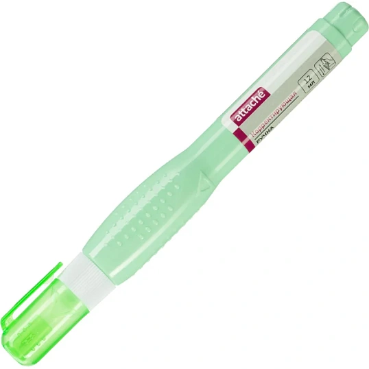 Корректирующая ручка 12 мл Attache, металл наконечник, ассорти