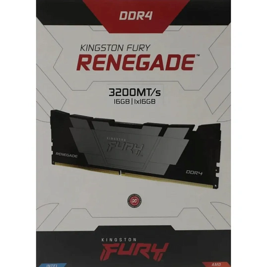Модуль памяти Kingston FURY Black DDR4 DIMM 16GB 3200Мгц(KF432C16RB12/16)