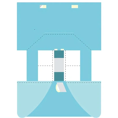 Простыня Т-образная д/абдоминально-промежностной обл., пл.75, стерил  Гекса