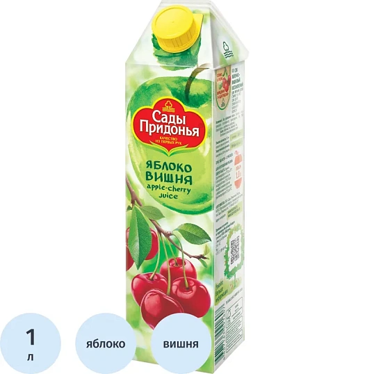 Сок Сады Придонья яблоко-вишня, 1л