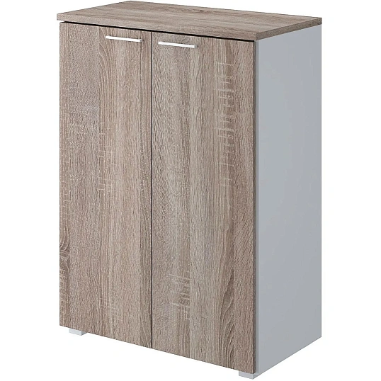 Стеллаж Комус Мебель К-Loft 241H011 786х420х1080 дуб сонома темн/белый