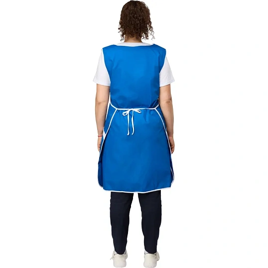 Фартук сарафан Маркет Мастер  цвет васильковый/белый