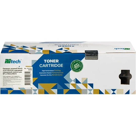 Картридж лазерный Retech 415X W2033A пур. для HP LJ M454/M479
