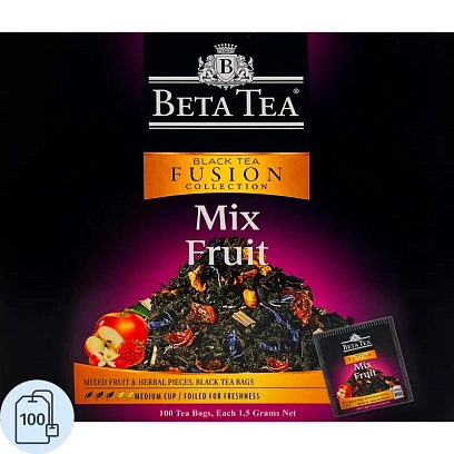 Чай Beta Tea Фьюжн Фруктовый микс черный 1,5гx100пак