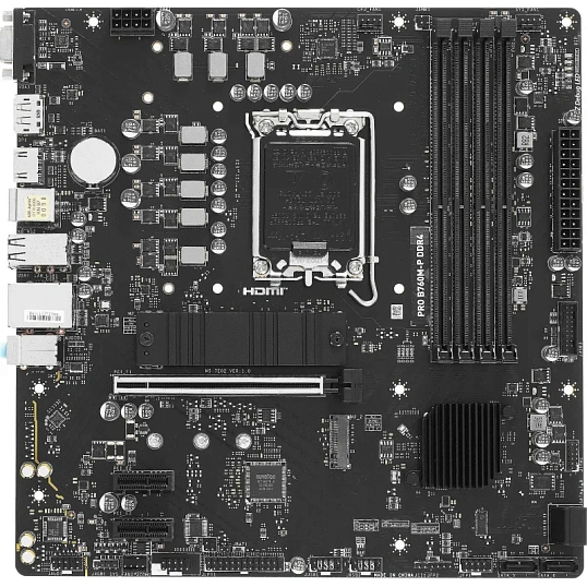 Материнская плата MSI PRO B760M-P DDR4 s1700, Intel B760, 4xDDR4, mATX