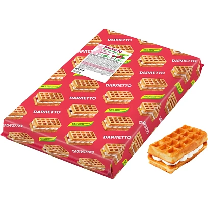 Вафли Дарлетто  мягкие со взбитыми сливками с клюквой,  1,08кг