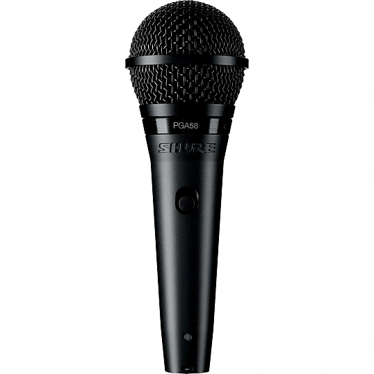 Микрофон Shure PGA58-XLR-E, кардиоидный вокальн c выкл, с кабелем XLR-XLR