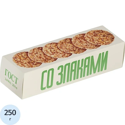 Печенье Полет Овсяное классическое со злаками, 250г