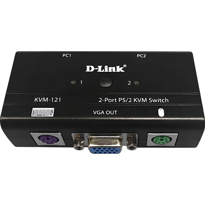 Модуль D-Link KVM-121/B1A, 2-port KVM Switch w.VGA,PS/2,Audio (KVM-121/B1A)