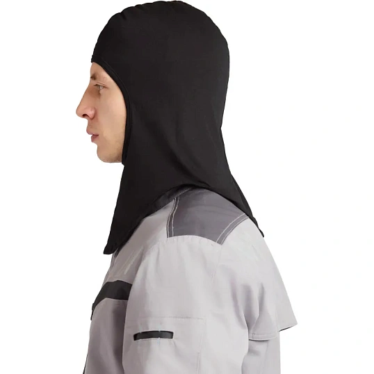 Балаклава -подшлемник трикотаж плотность 120г р-р универсальный цв.черный