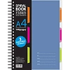 Тетрадь 140л,кл,А4,SPIRAL BOOK Синий,евроспир,обл.пласт,раздел.84101