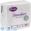 Салфетки бумажные Plushe Standart 24х24см 1сл 100шт/уп