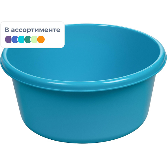 Таз 6л пластик  круглый