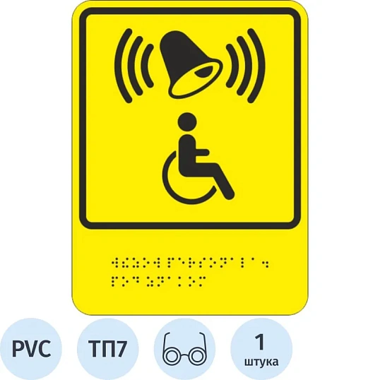 Знак безопасности ТП7 Кнопка вызова персонала для оказания ситуац помощи