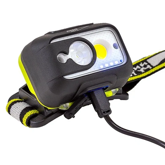 Фонарь налобный ЯРКИЙ ЛУЧ LH-450A MA-HALO 5W LED +3W COB max, 3 реж