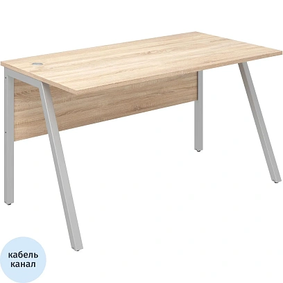 Стол письменный IN Рондо м/к S2379 1380х750х750 дуб альпийский/серый