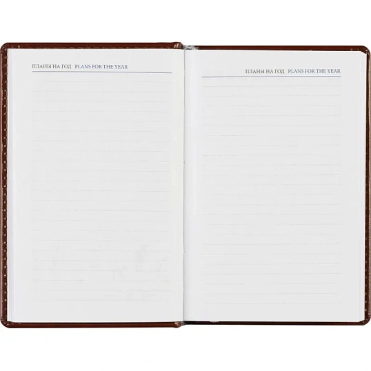 Ежедневник недатированный коричневый,А6,100x150, 320стр,Agenda