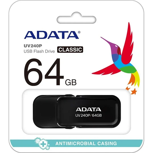 Флеш-память ADATA UV240, 64GB, AUV240-64G-RBK