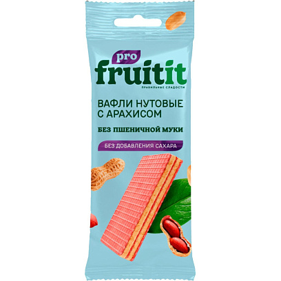 Вафли FRUIT IT PRO нутовые с арахисом, 35г