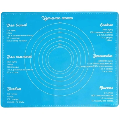 Коврик для выпечки силикон.'Идеальное тесто',с размет.50х40см,4679580     