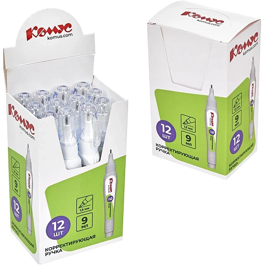 Корректирующий карандаш 9мл КОМУС, метллический наконечник
